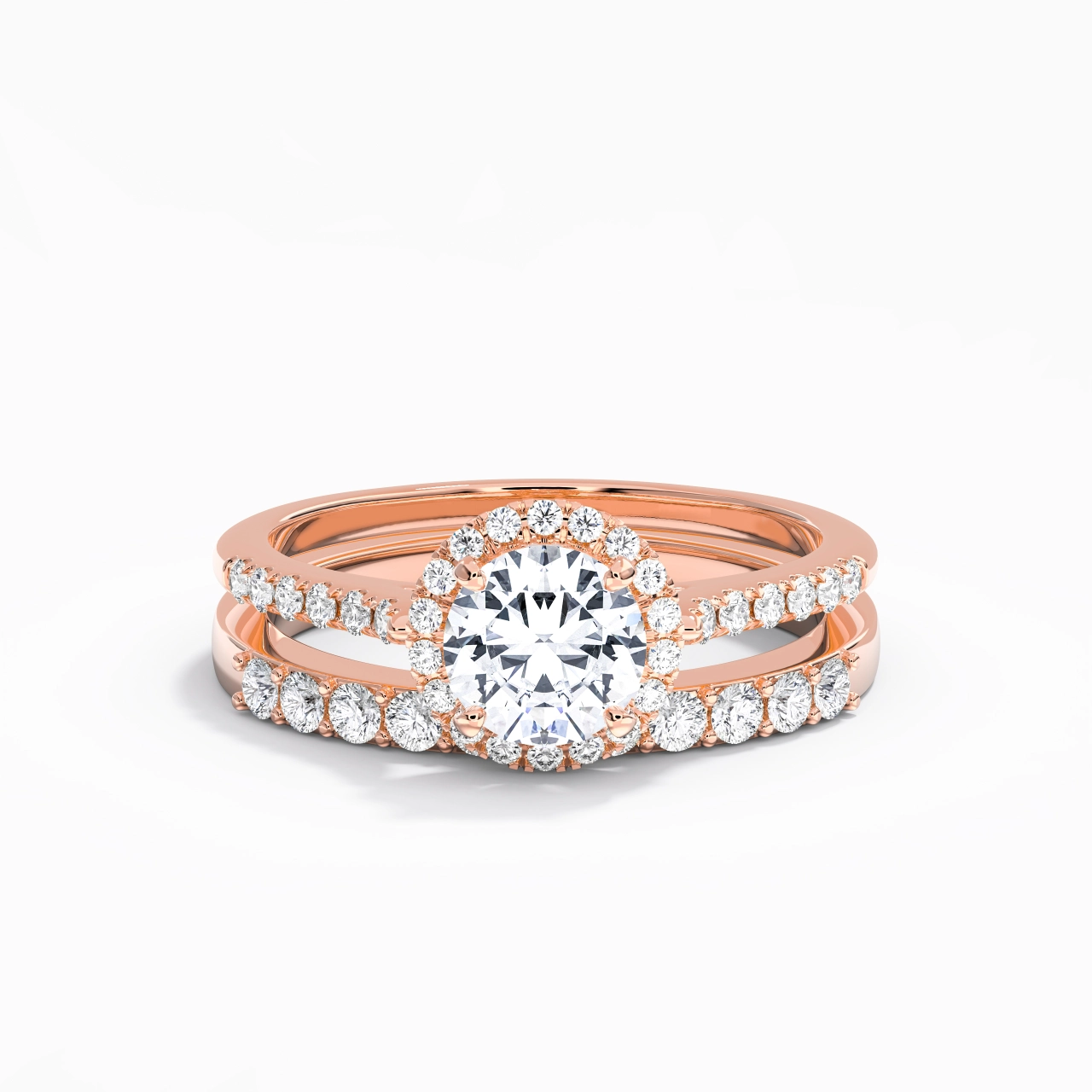 Plated Antique Wedding Ring Set
