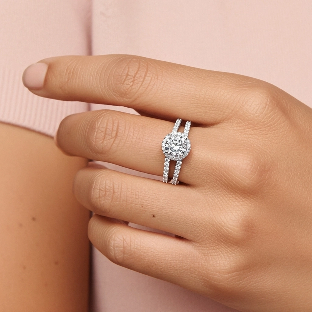 Plated Antique Wedding Ring Set