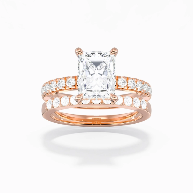 Glorieux Halo caché Ensemble nuptial Femme Blanc Radiant Glorieux Halo caché Ensemble nuptial Femme Blanc Radiant