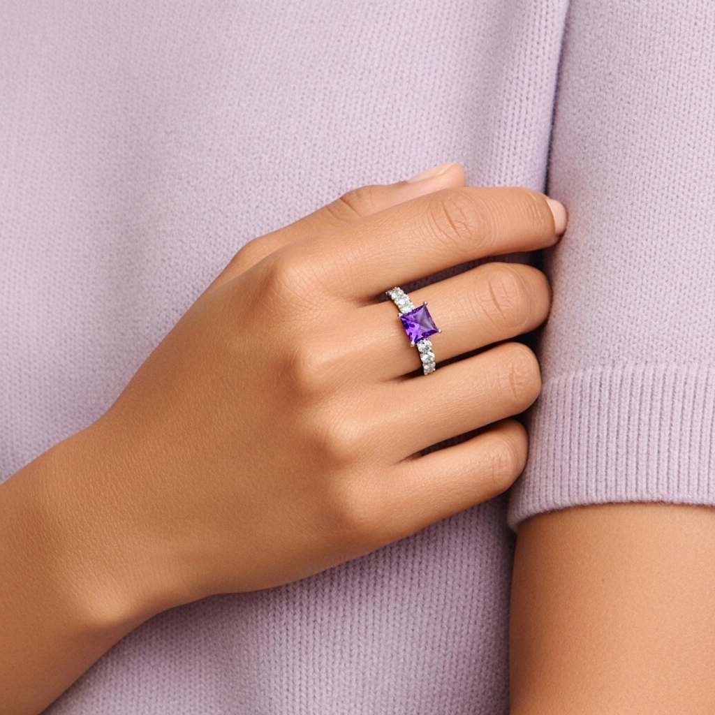 925 Sterling Silver Pavé Traditional Shank Wedding Ring Set