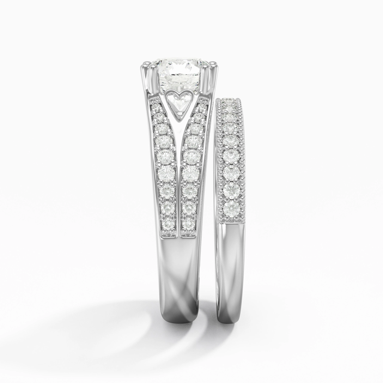 Pavé Ensemble d'alliances 1.25ct Zircon cubique
