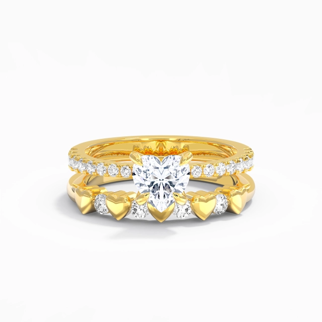 Classique Griffe Ensemble nuptial Femme Blanc Cœur Classique Griffe Ensemble nuptial Femme Blanc Cœur