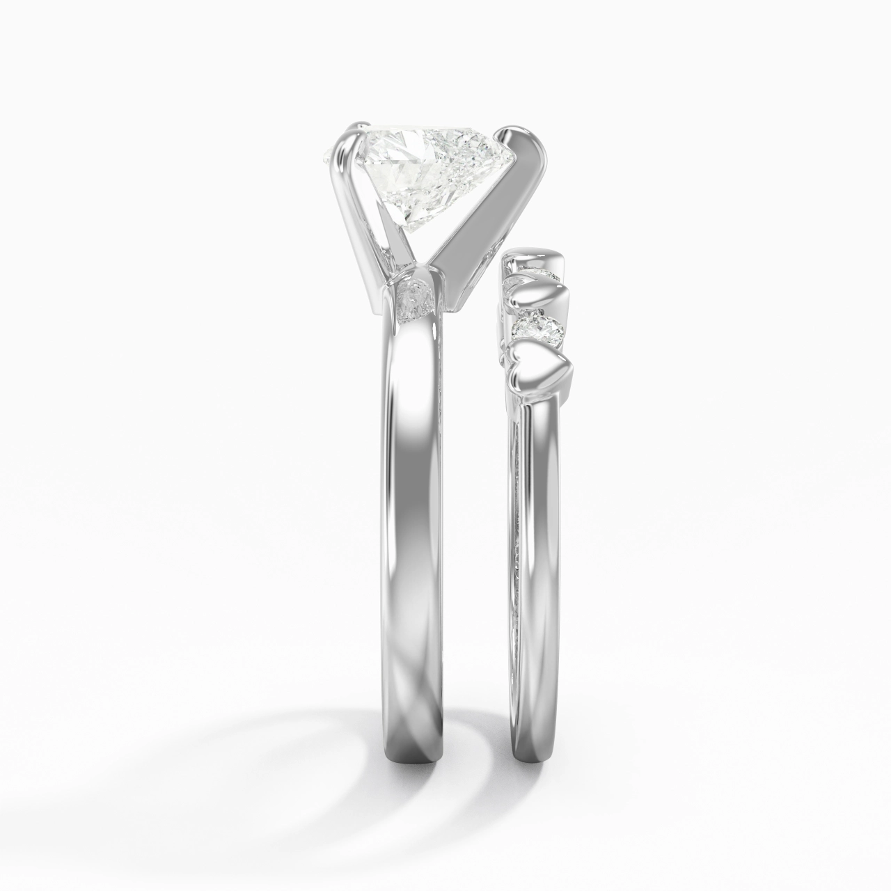 1.50ct Moissanite Wedding Ring Set 925 Sterling Silver