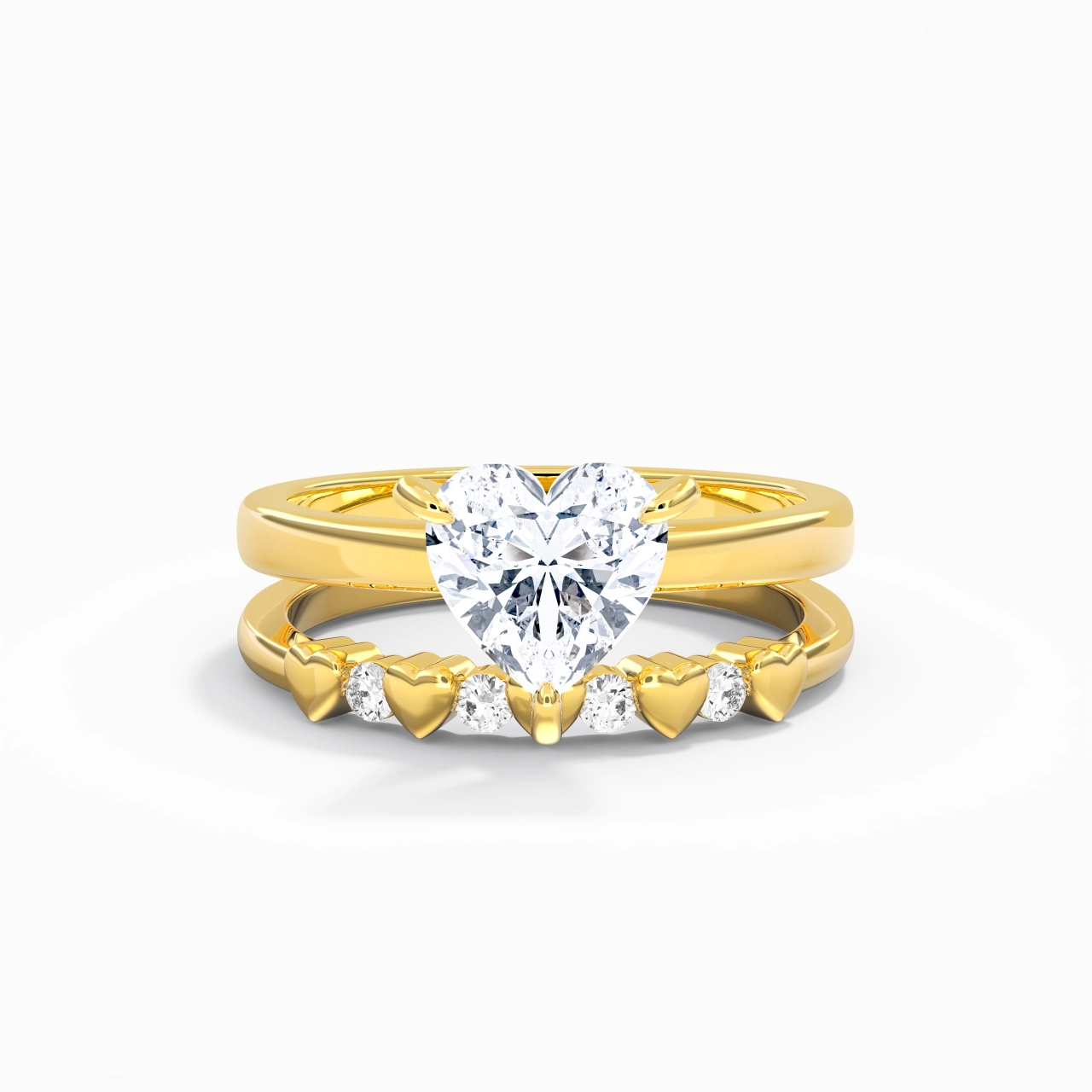 2.00ct Moissanite Wedding Ring Set 925 Sterling Silver