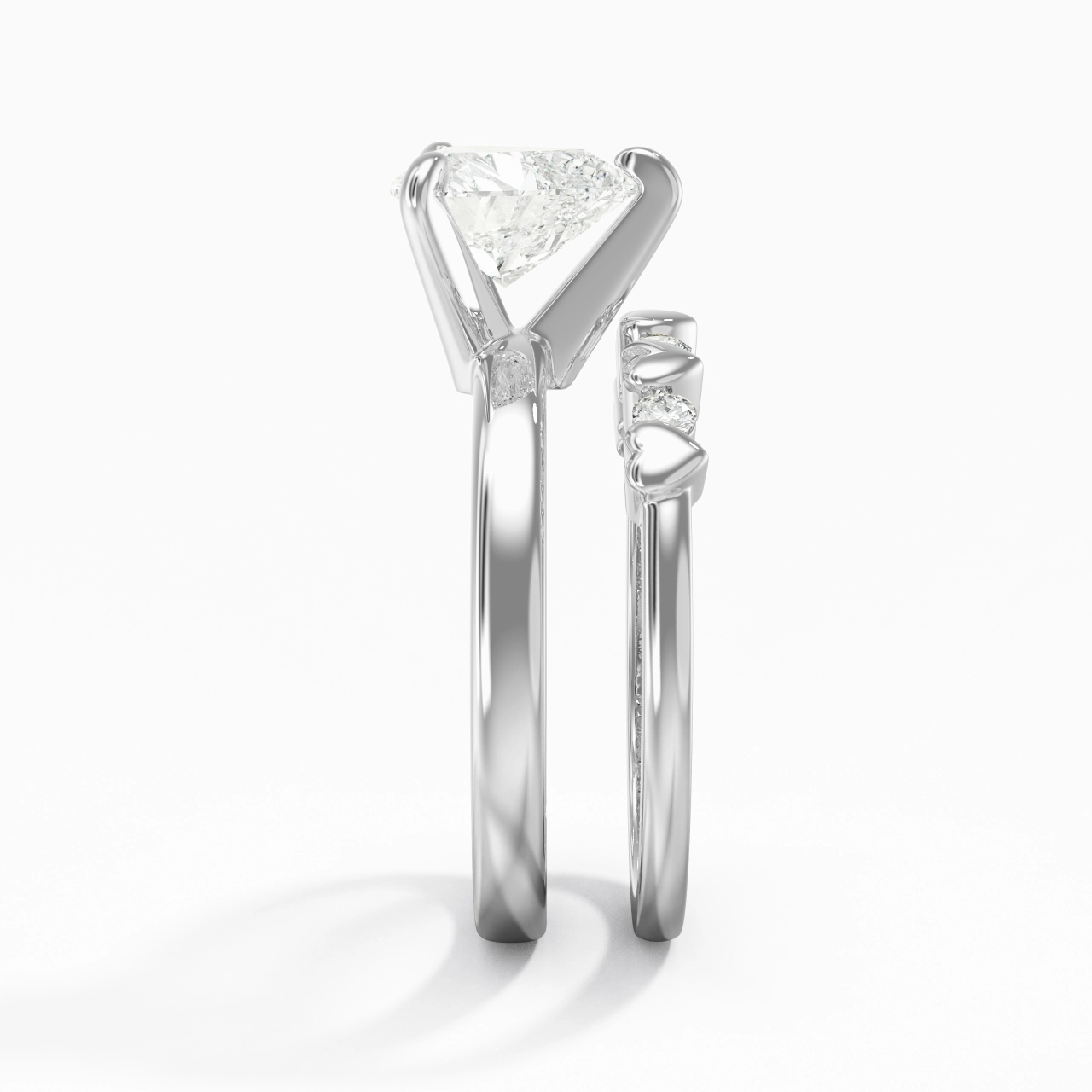 2.00ct Moissanite Wedding Ring Set 925 Sterling Silver
