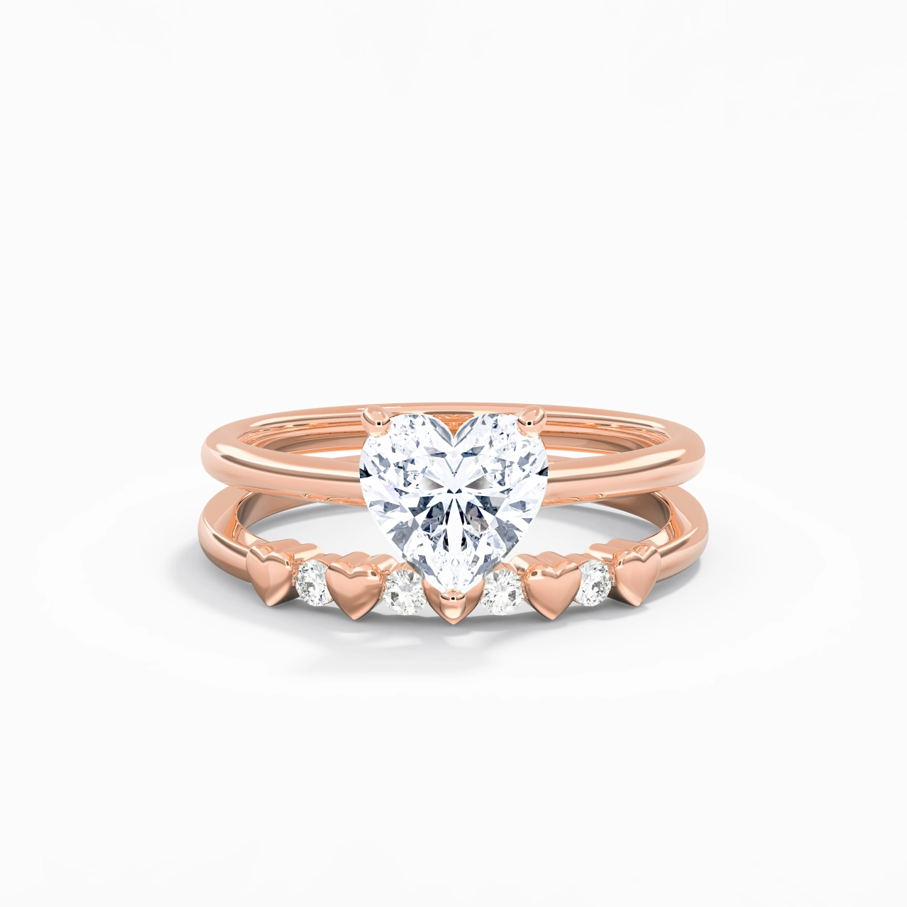 Classic Heart Cut Bridal Set