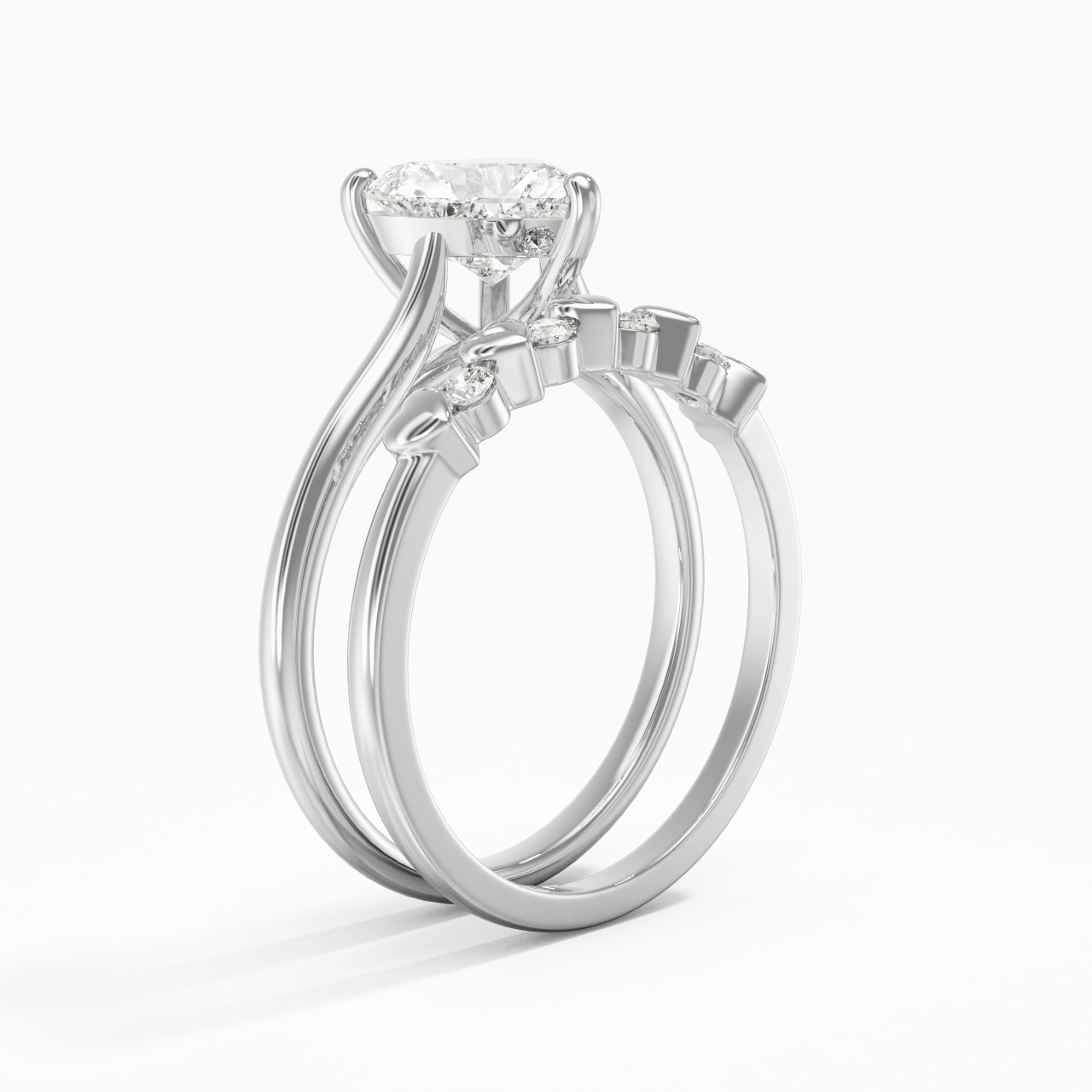 Classic Heart Cut Bridal Set