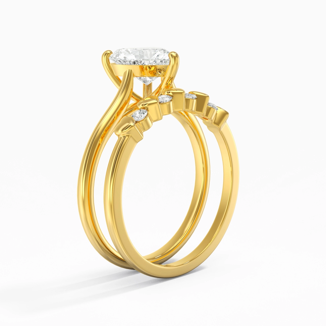 Classic Heart Cut Bridal Set