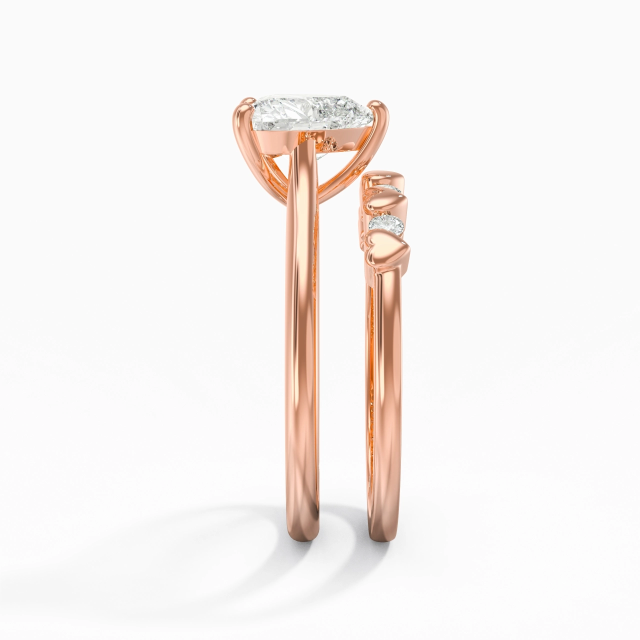 Classic Heart Cut Bridal Set