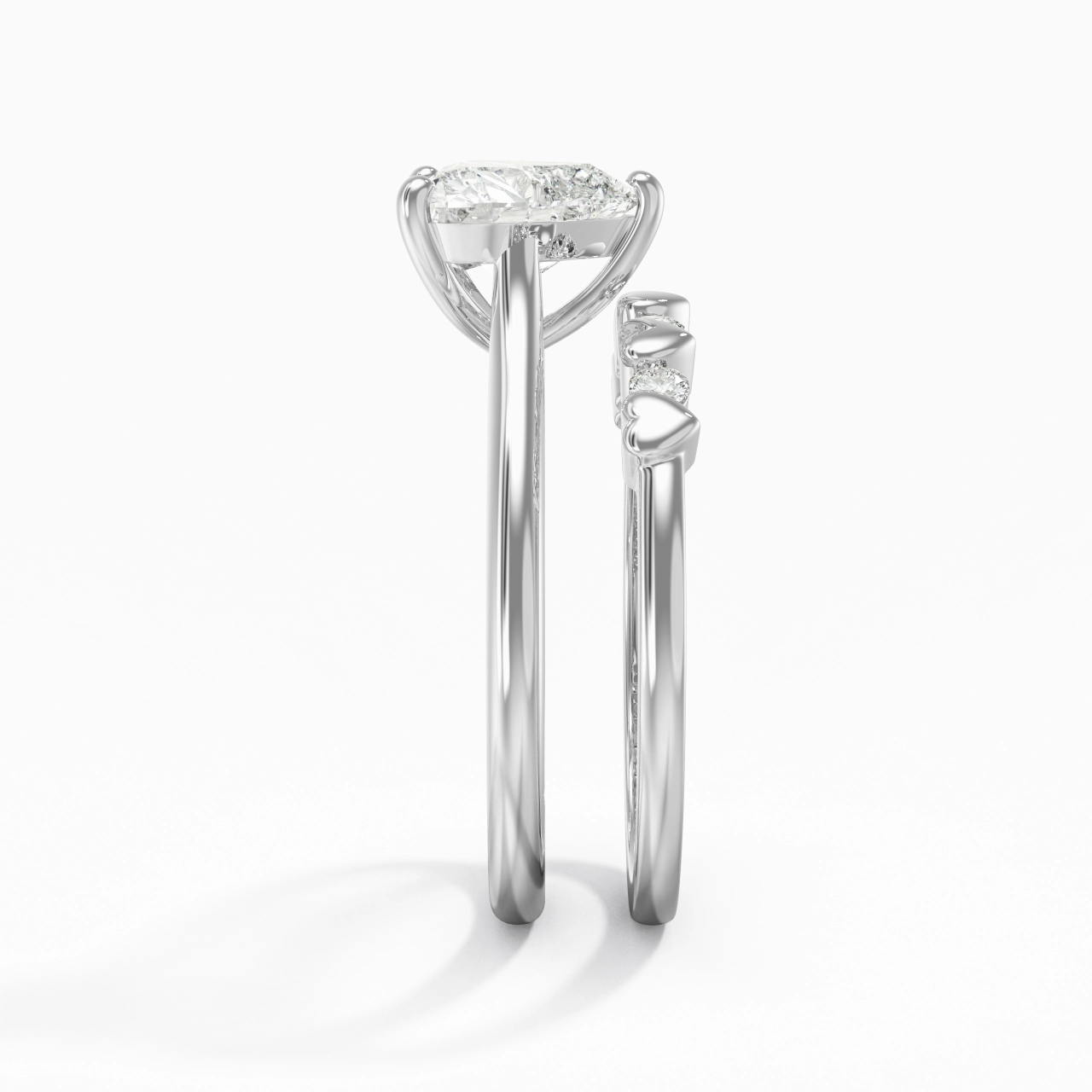 Classic Heart Cut Bridal Set