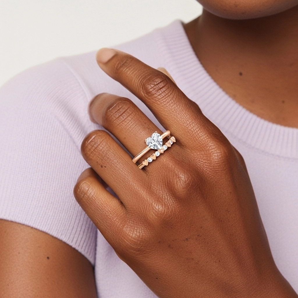 Classic Heart Cut Bridal Set