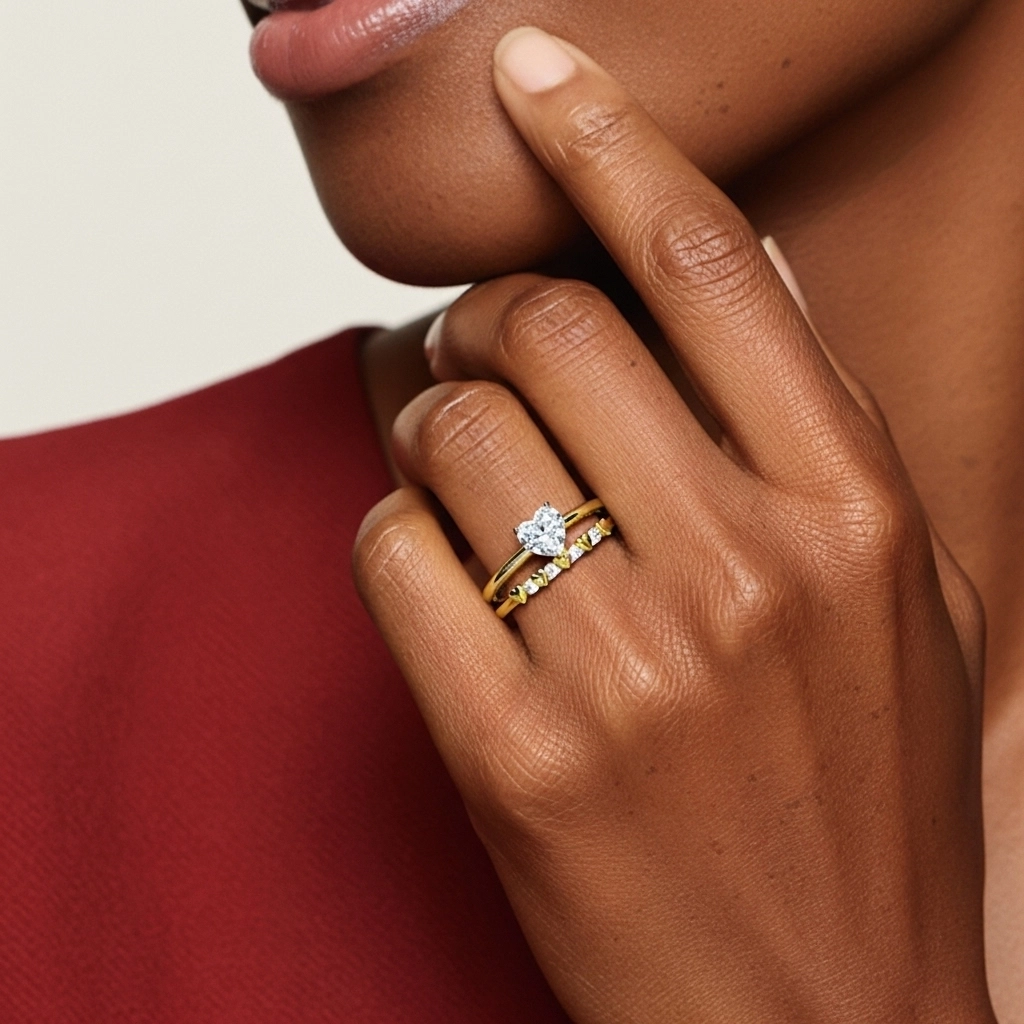 Classic Heart Cut Bridal Set