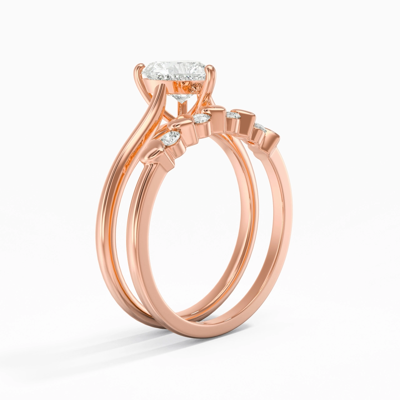 Classic Heart Cut Bridal Set