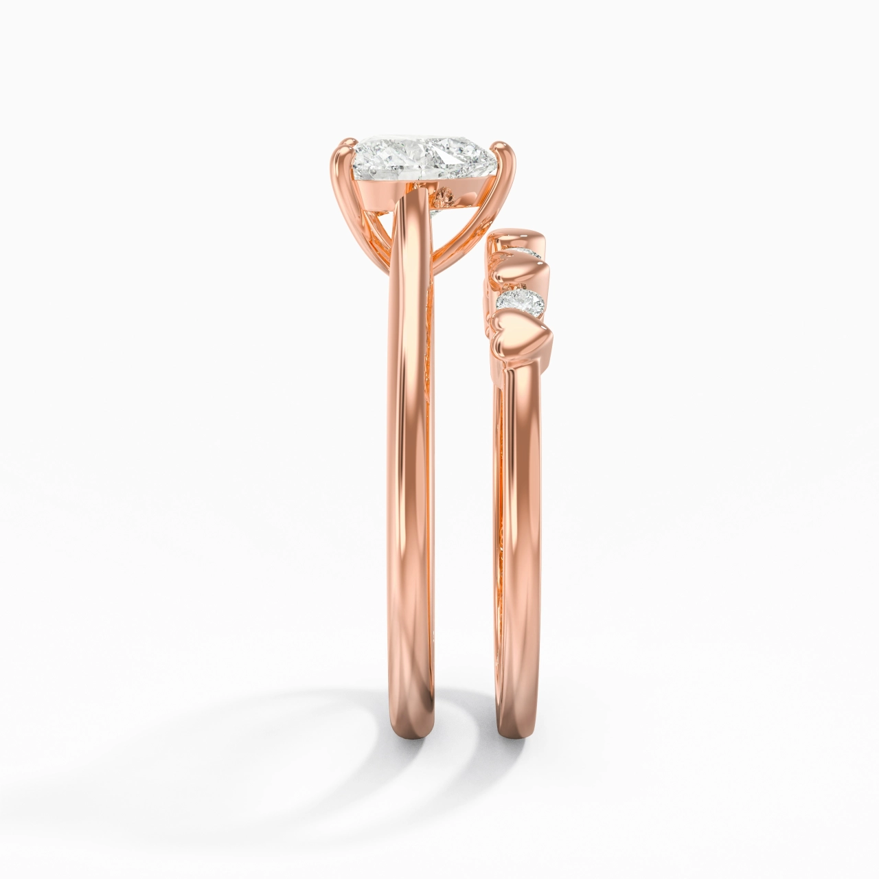 Classic Heart Cut Bridal Set