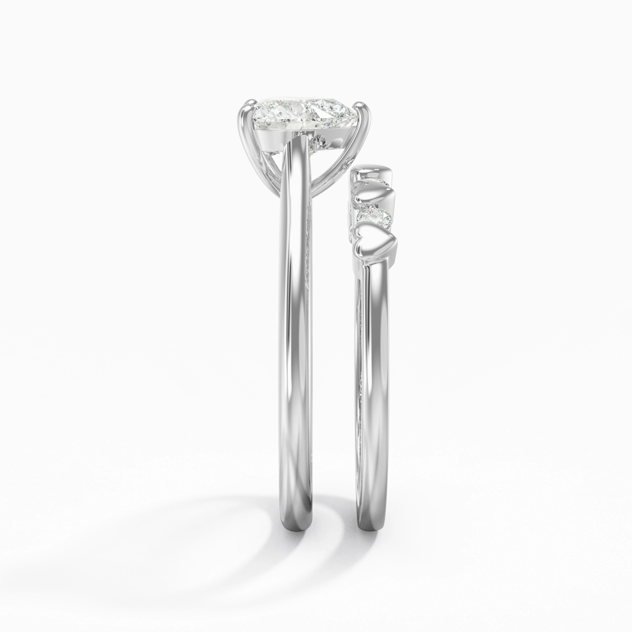 Classic Heart Cut Bridal Set