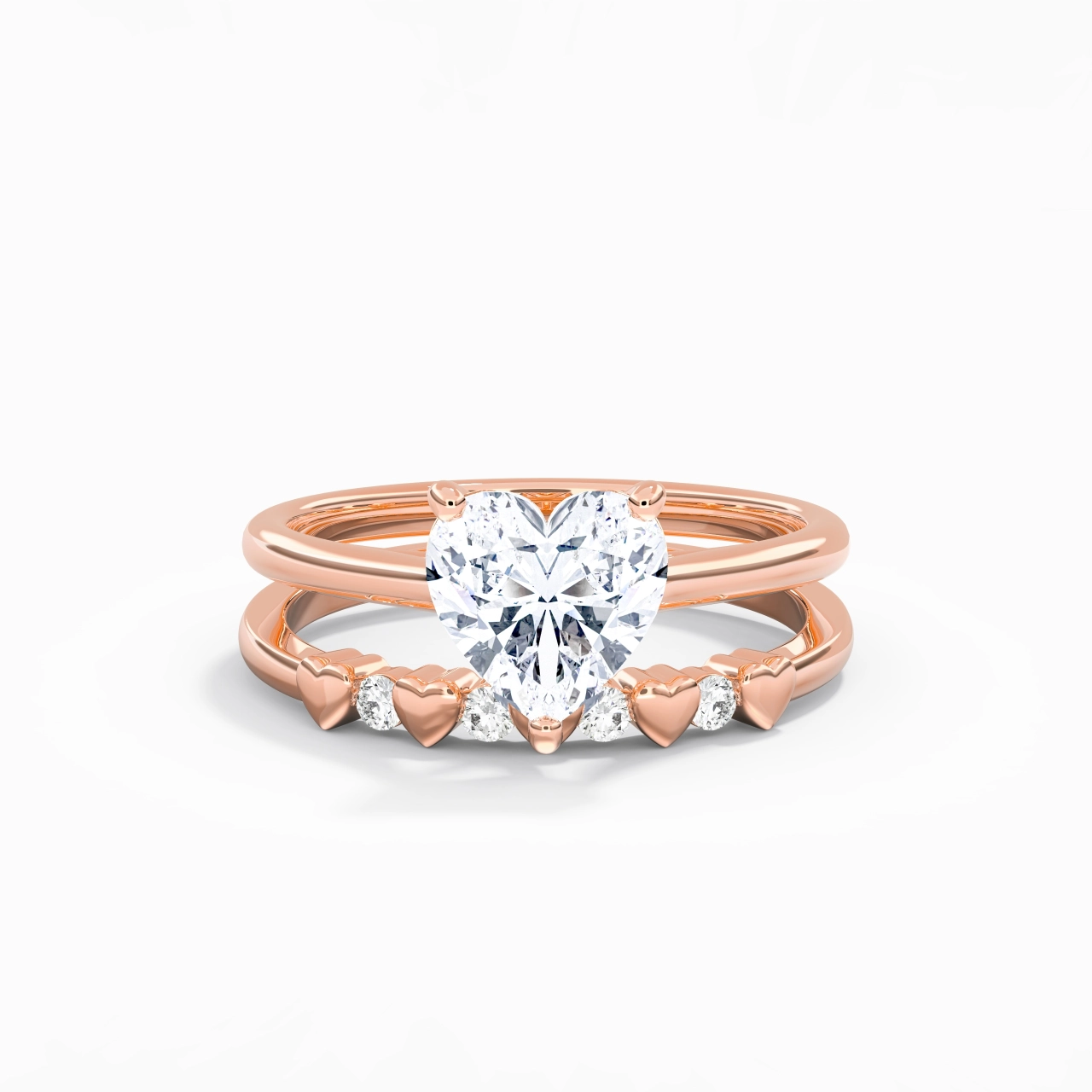Classic Heart Cut Bridal Set