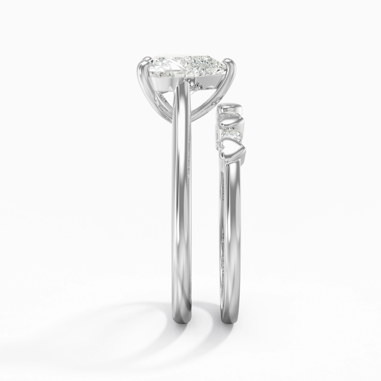 Classic Heart Cut Bridal Set