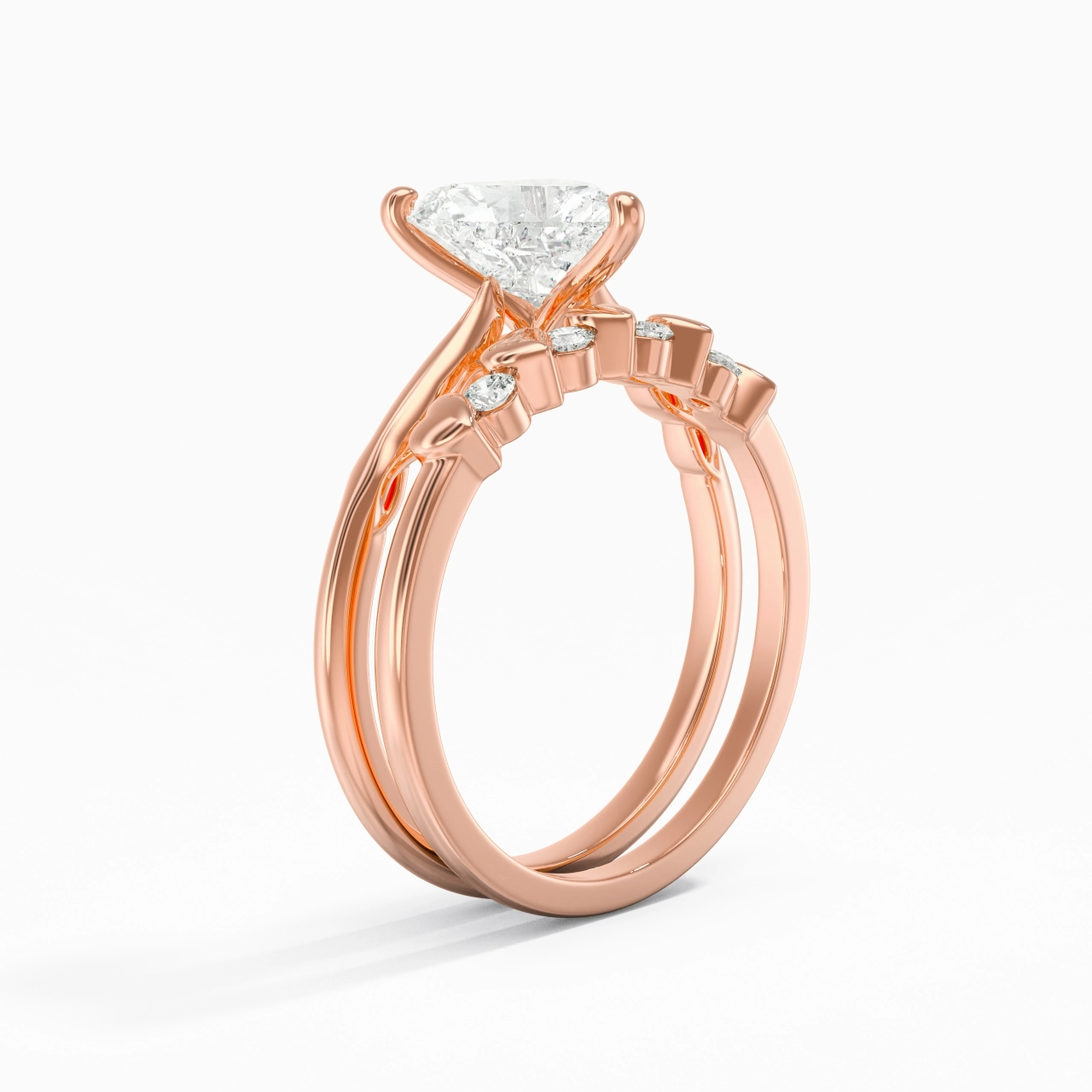 Plated Unique Infinity Bridal Set
