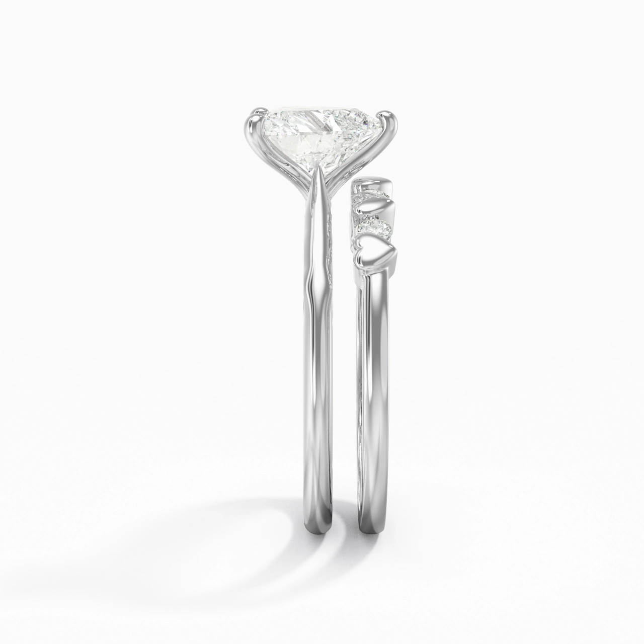 White Gold Plated Unique Infinity Bridal Set