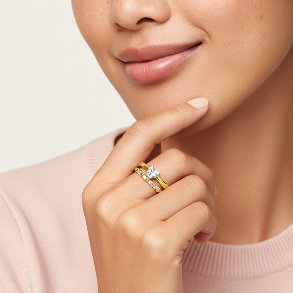 Plated Unique Infinity Bridal Set