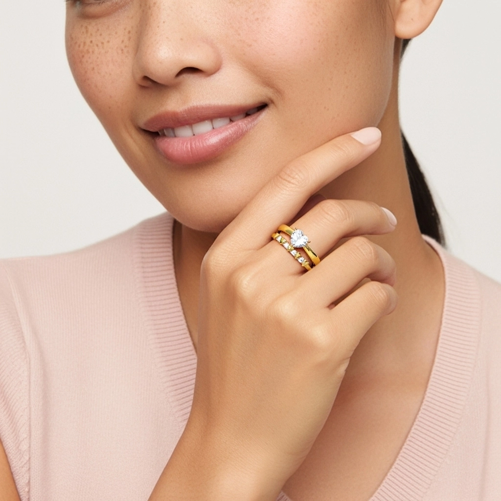 Plated Unique Infinity Bridal Set