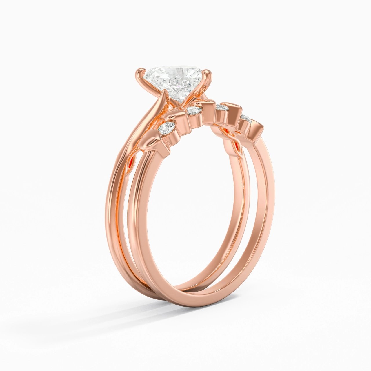 Plated Unique Infinity Bridal Set