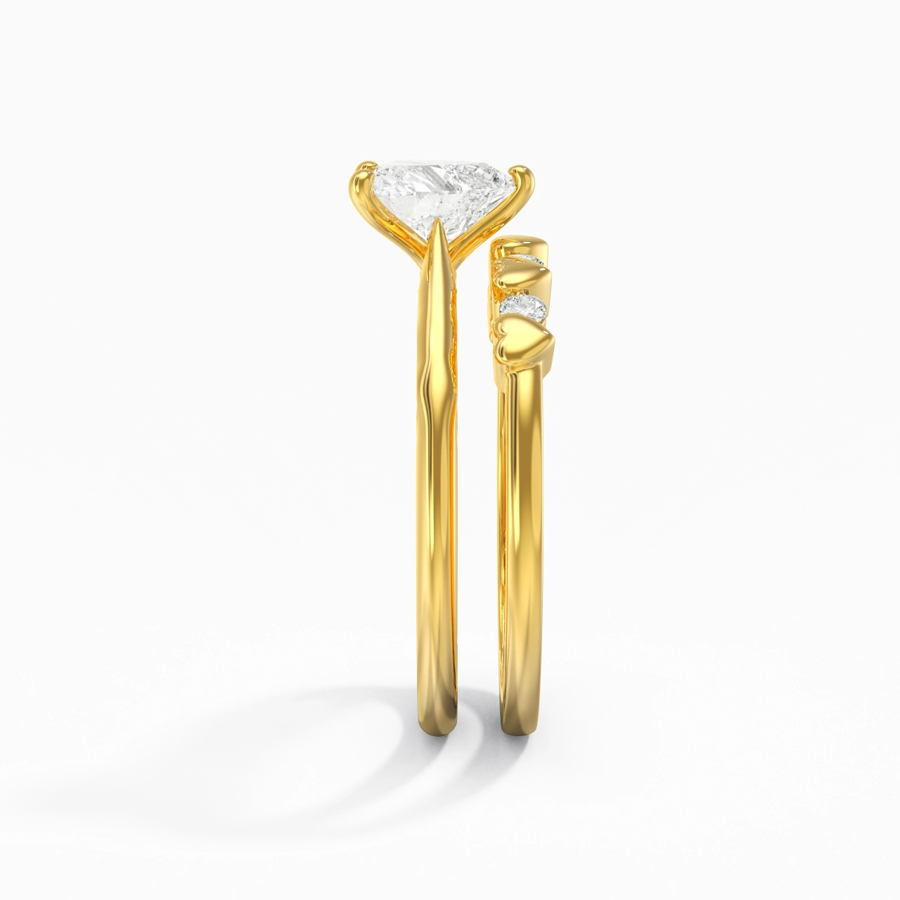 18K Yellow Gold Plated Unique Infinity Bridal Set