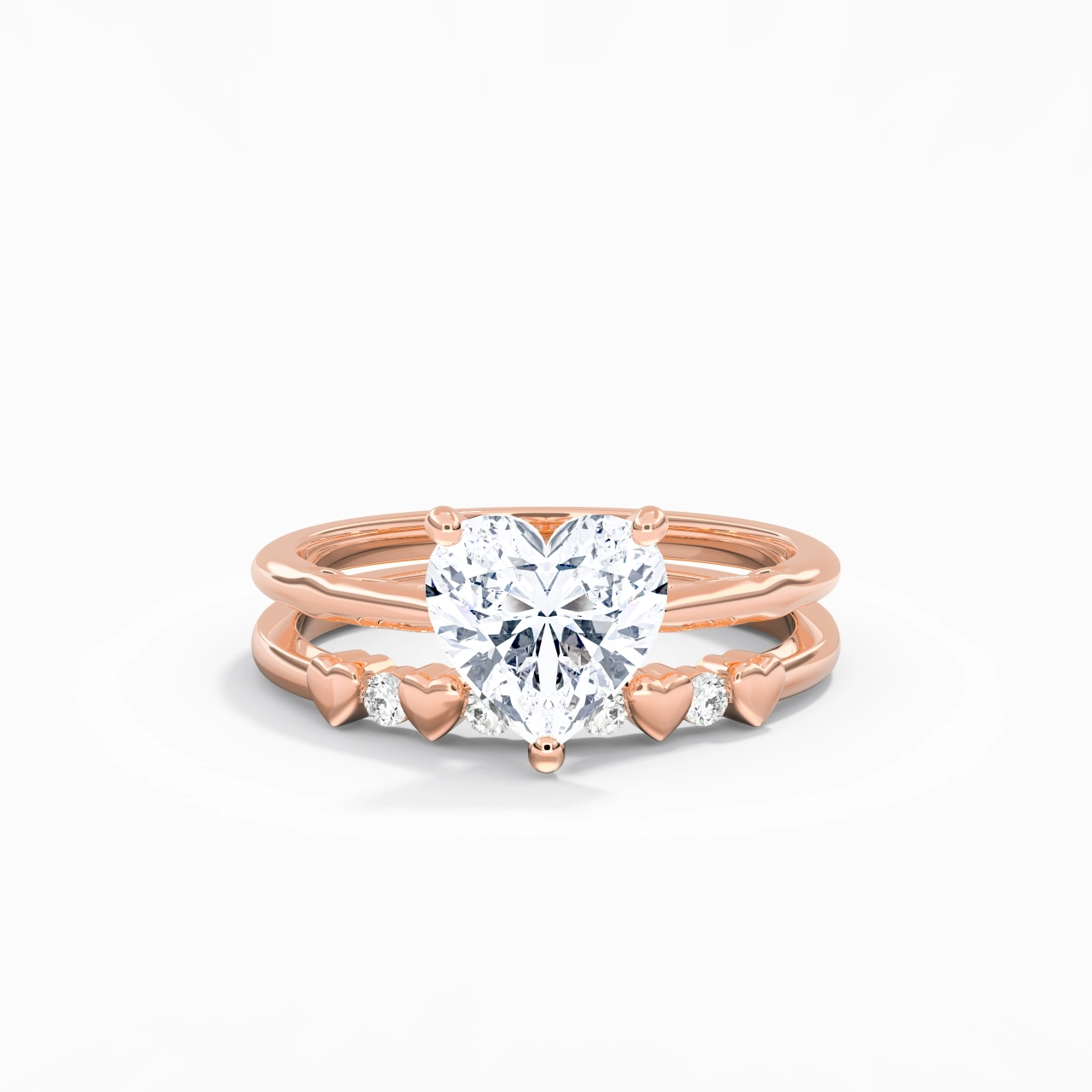18K Rose Gold Plated Unique Infinity Bridal Set