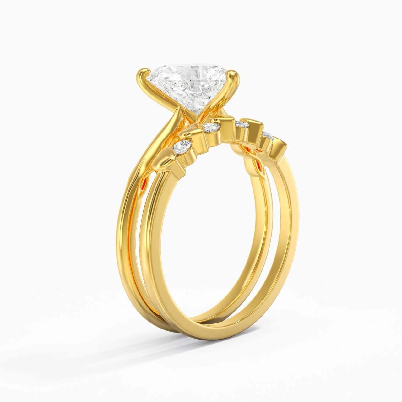 Plated Unique Infinity Bridal Set