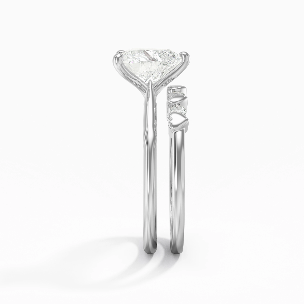 White Gold Plated Unique Infinity Bridal Set