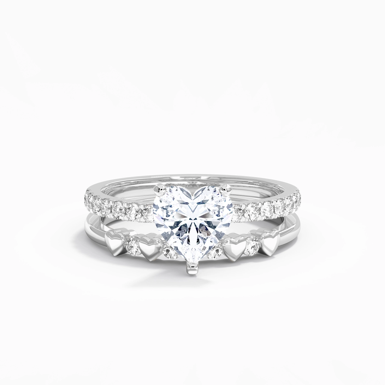 Est Ouest Ensemble nuptial 1.50ct Moissanite