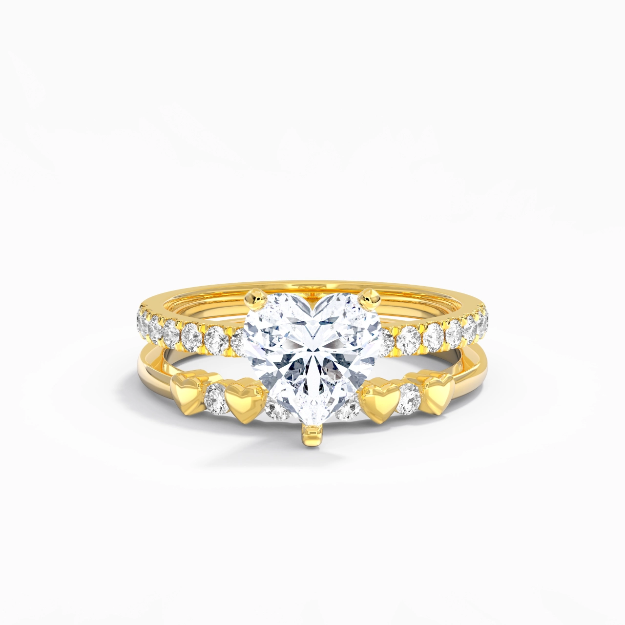 Est Ouest Ensemble nuptial 2.00ct Moissanite