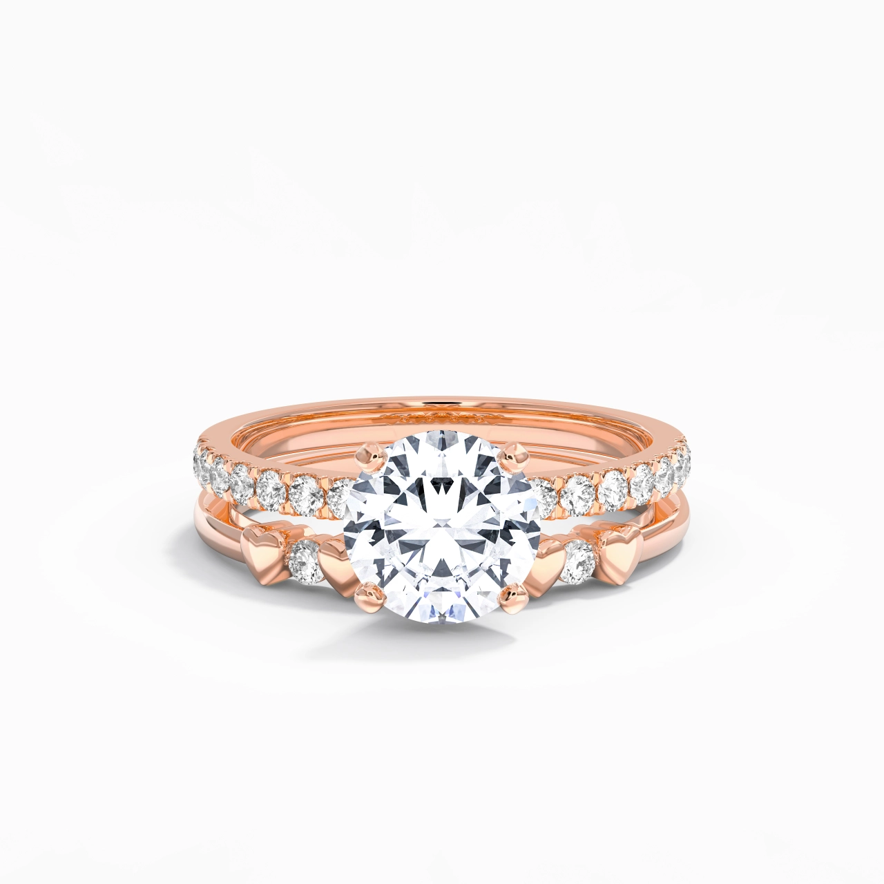 East West Bridal Set 2.00ct Moissanite
