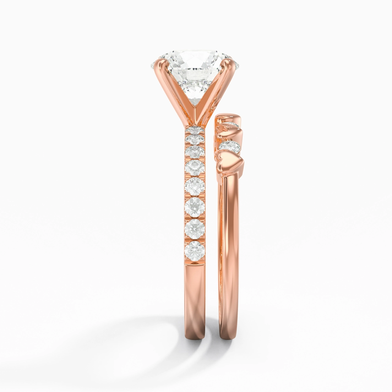 East West Bridal Set 2.00ct Moissanite