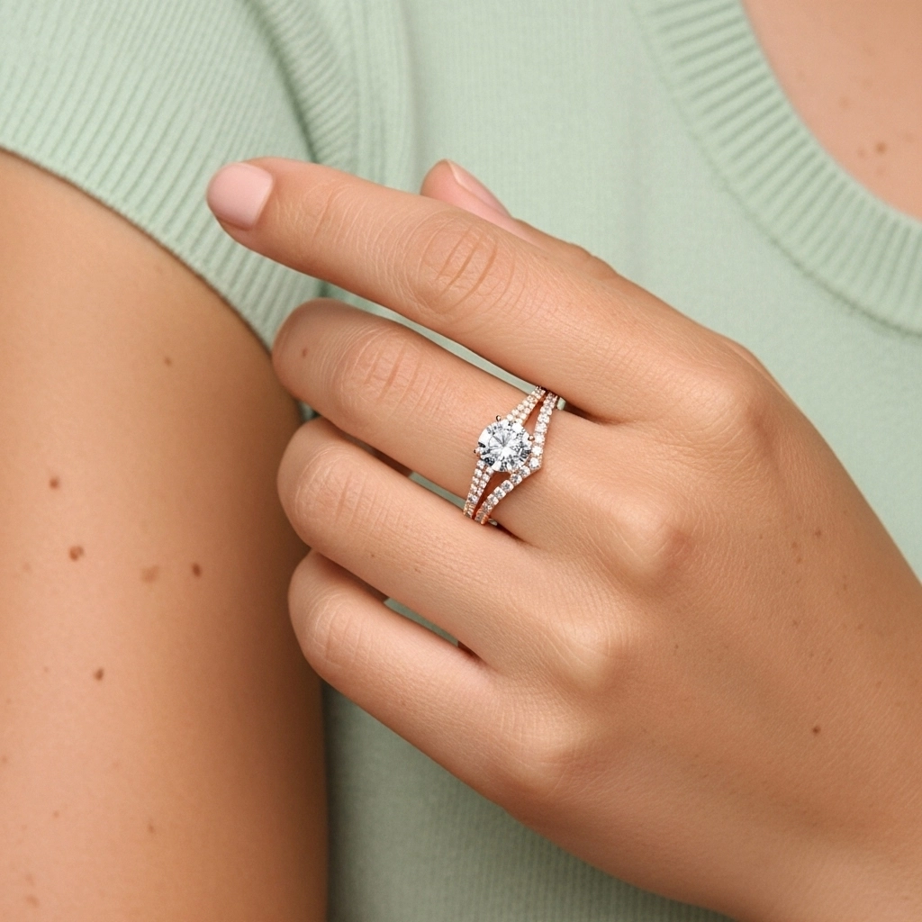 Pavé Bridal Set 1.00ct Moissanite