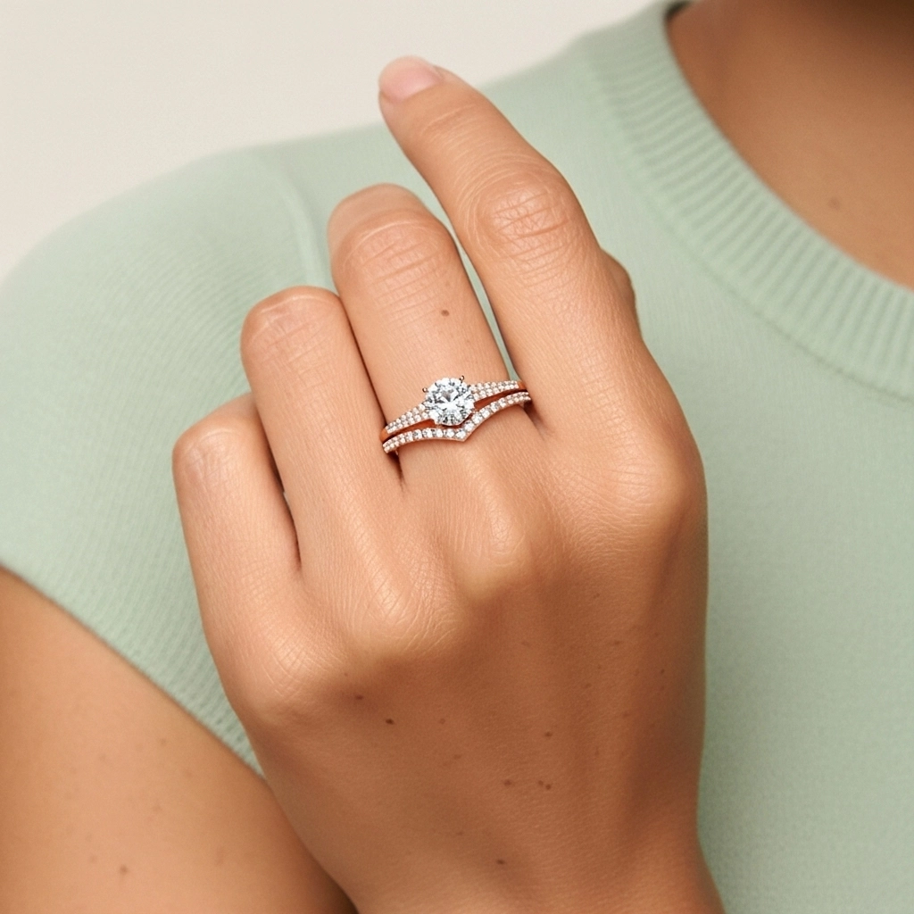 Pavé Bridal Set 1.00ct Moissanite