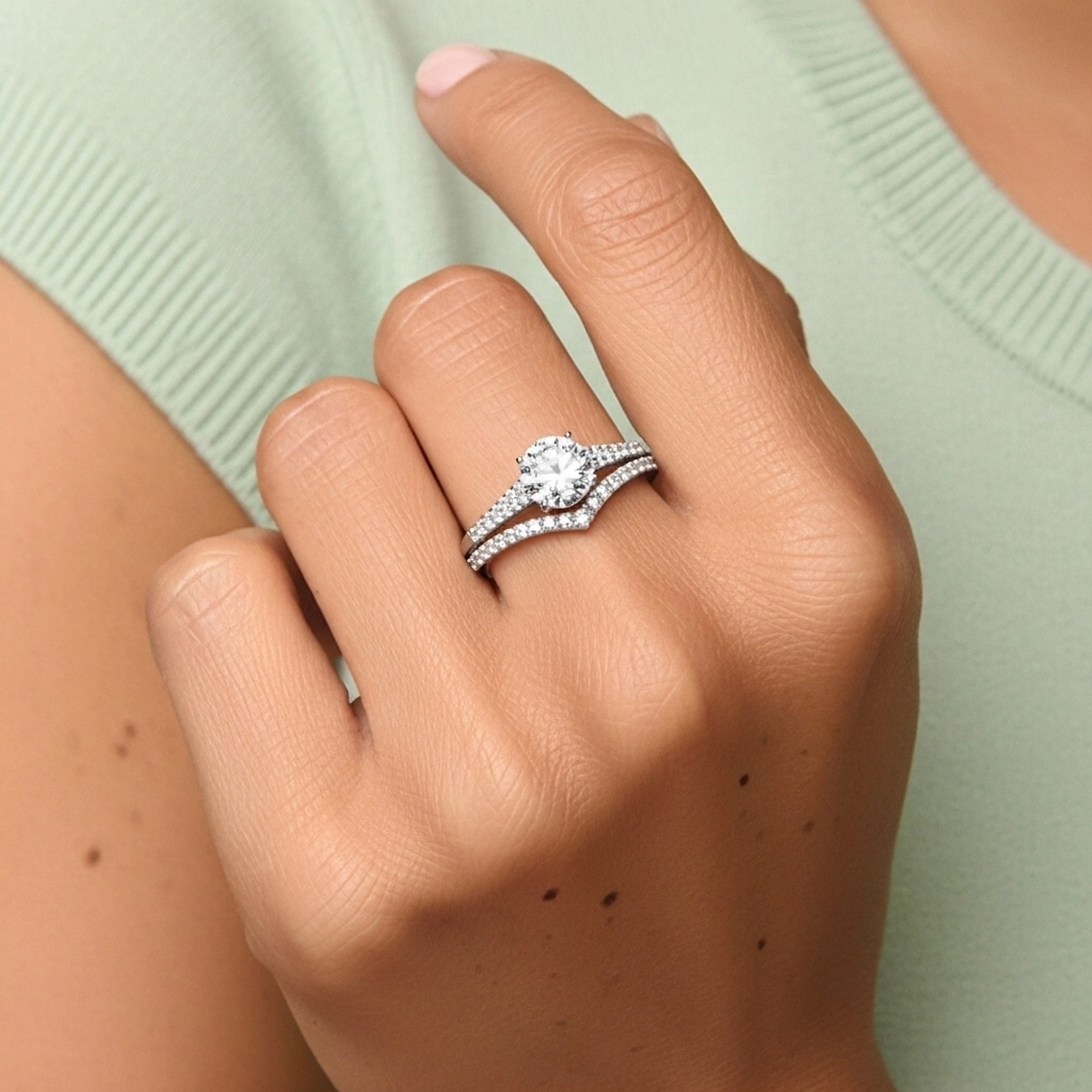 Pavé Bridal Set 1.00ct Moissanite