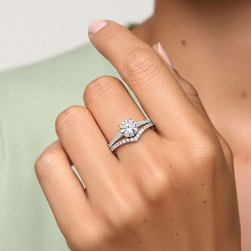 Pavé Bridal Set 1.00ct Moissanite