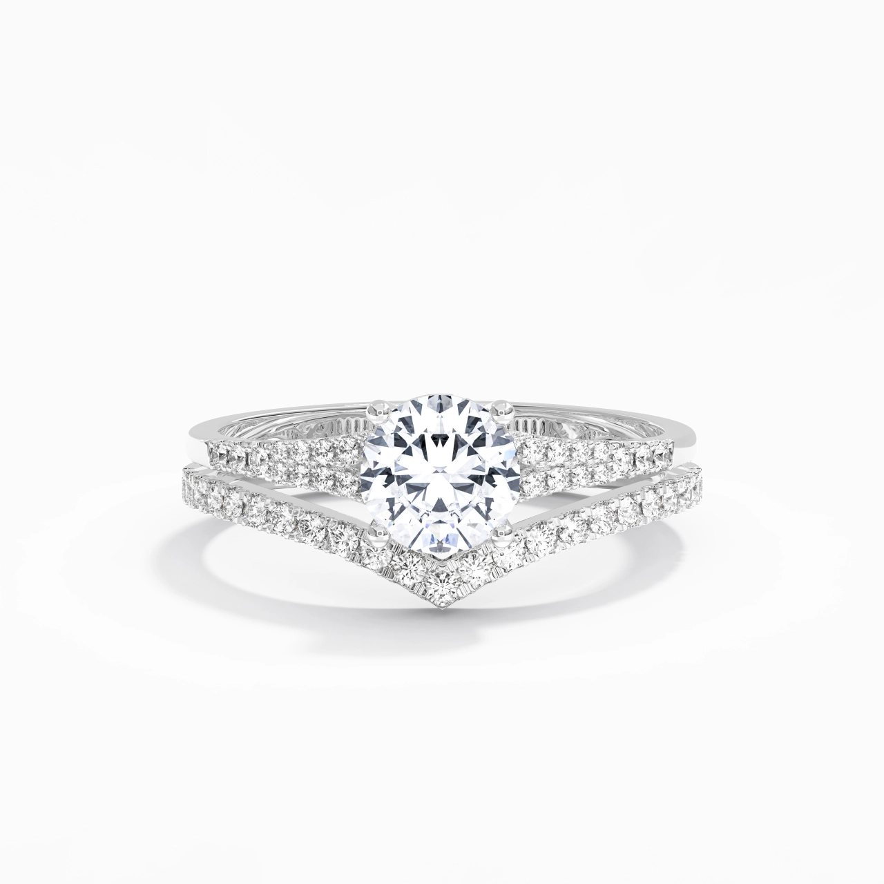 Pavé Bridal Set 1.00ct Moissanite
