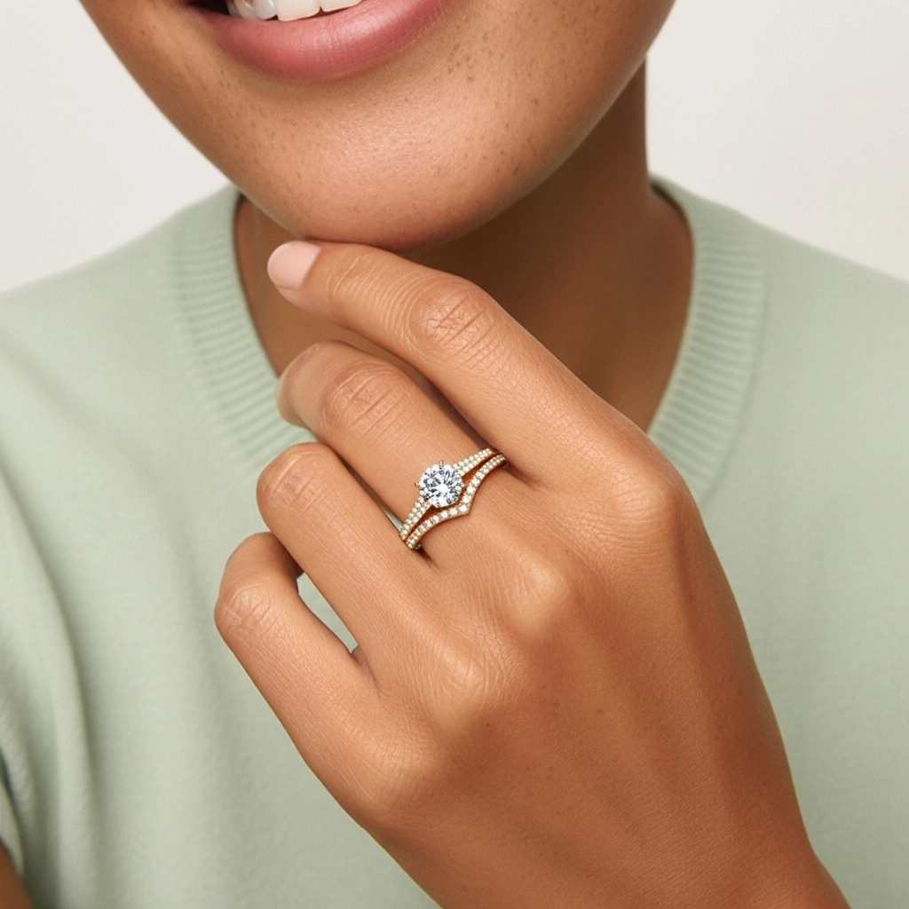 Pavé Bridal Set 1.00ct Moissanite