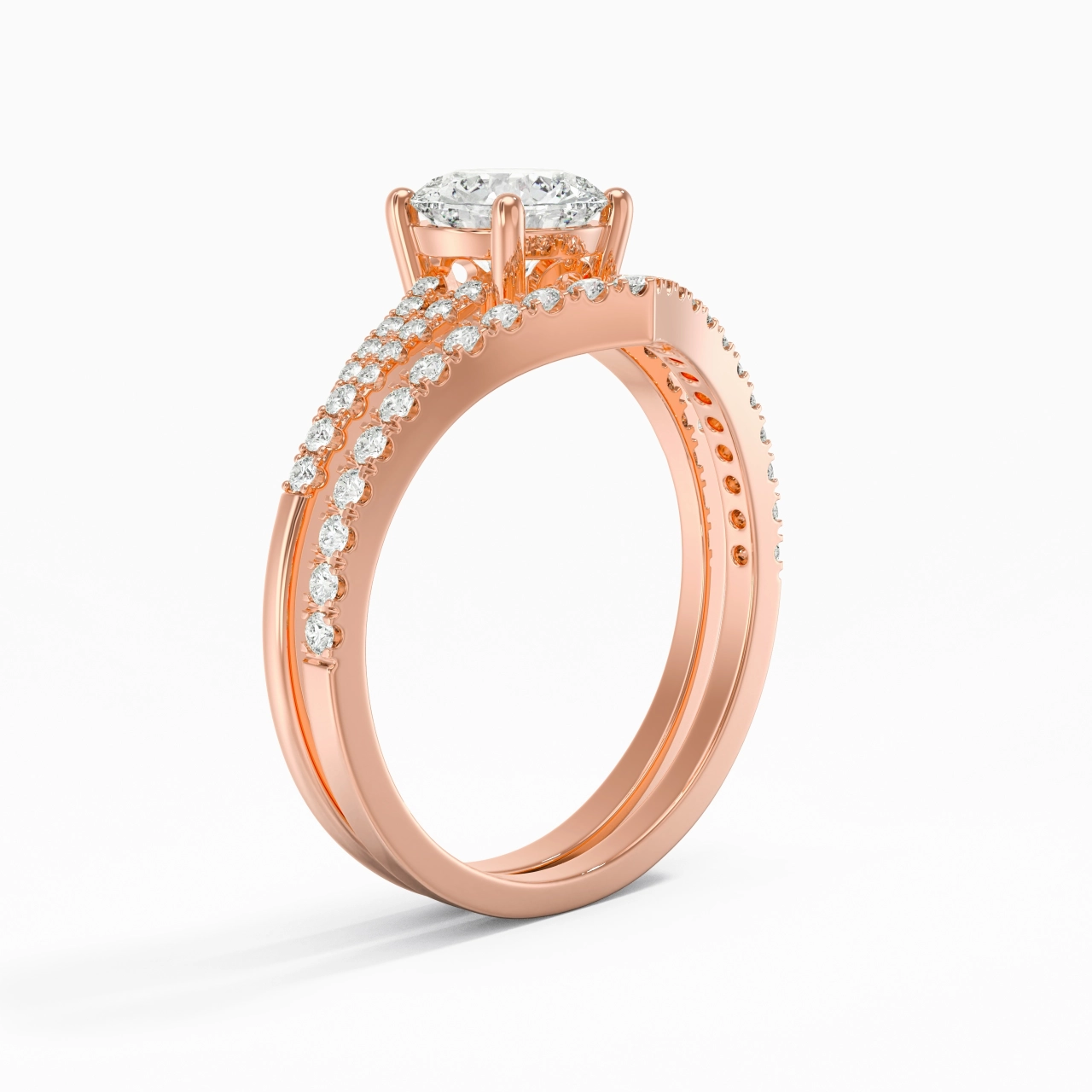 Pavé Bridal Set 1.00ct Moissanite