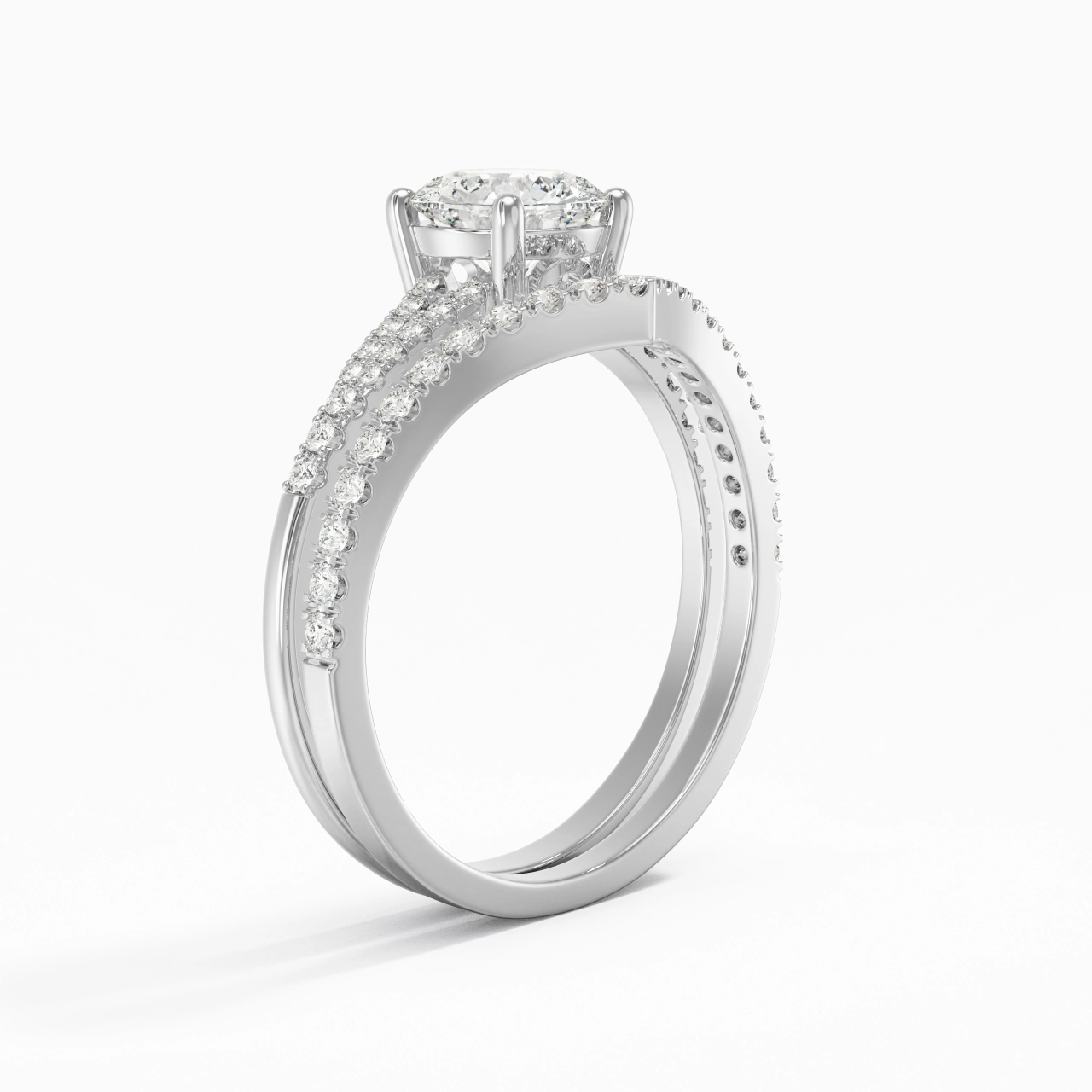 Pavé Bridal Set 1.00ct Moissanite