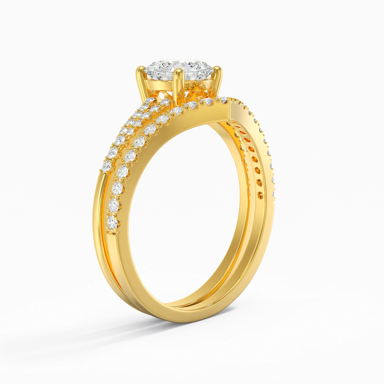 Pavé Bridal Set 1.00ct Moissanite