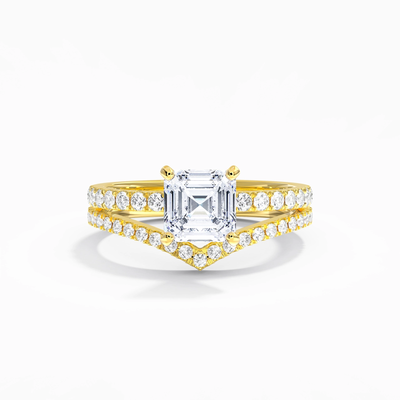 Plated Dainty Wedding Ring Set