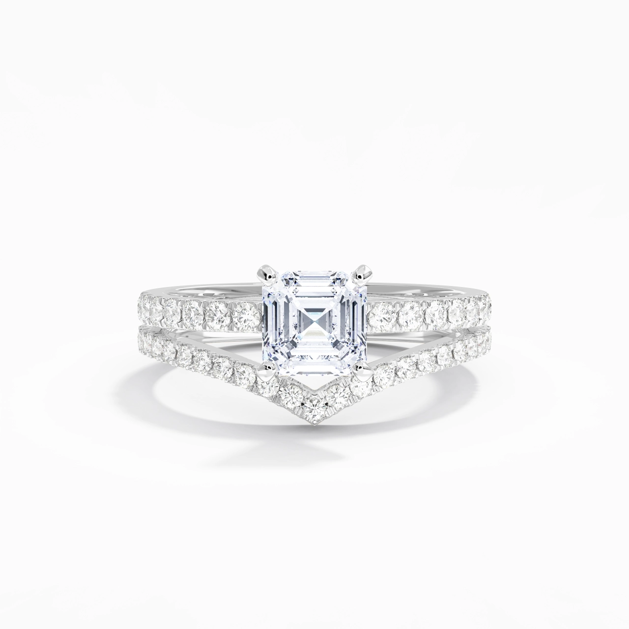 Plated Dainty Wedding Ring Set