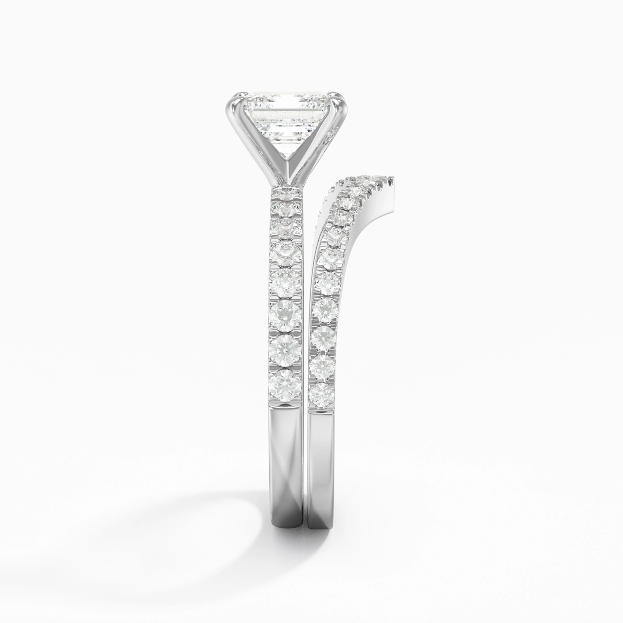 Plated Dainty Wedding Ring Set