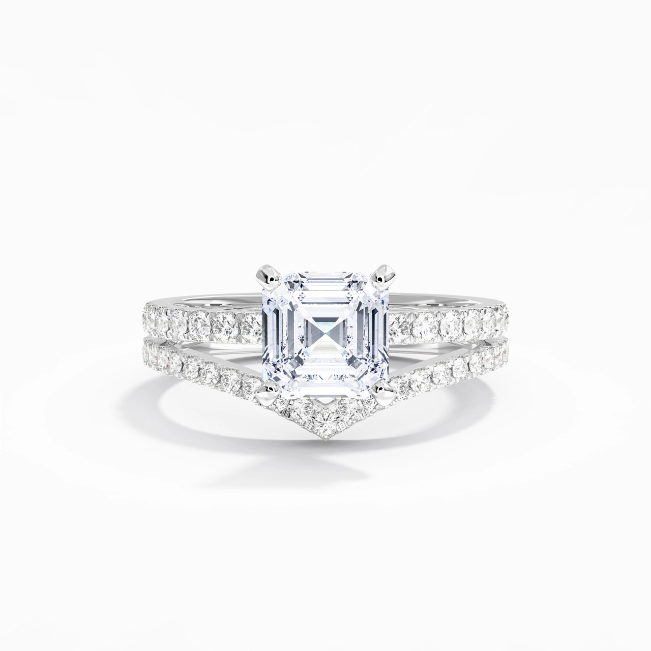 Plated Dainty Wedding Ring Set