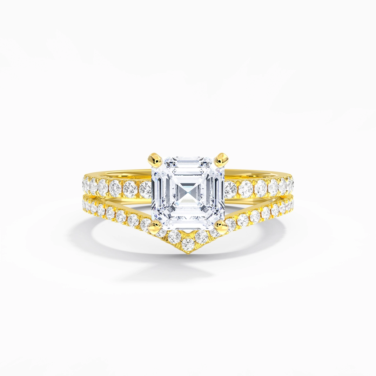 Plated Dainty Wedding Ring Set