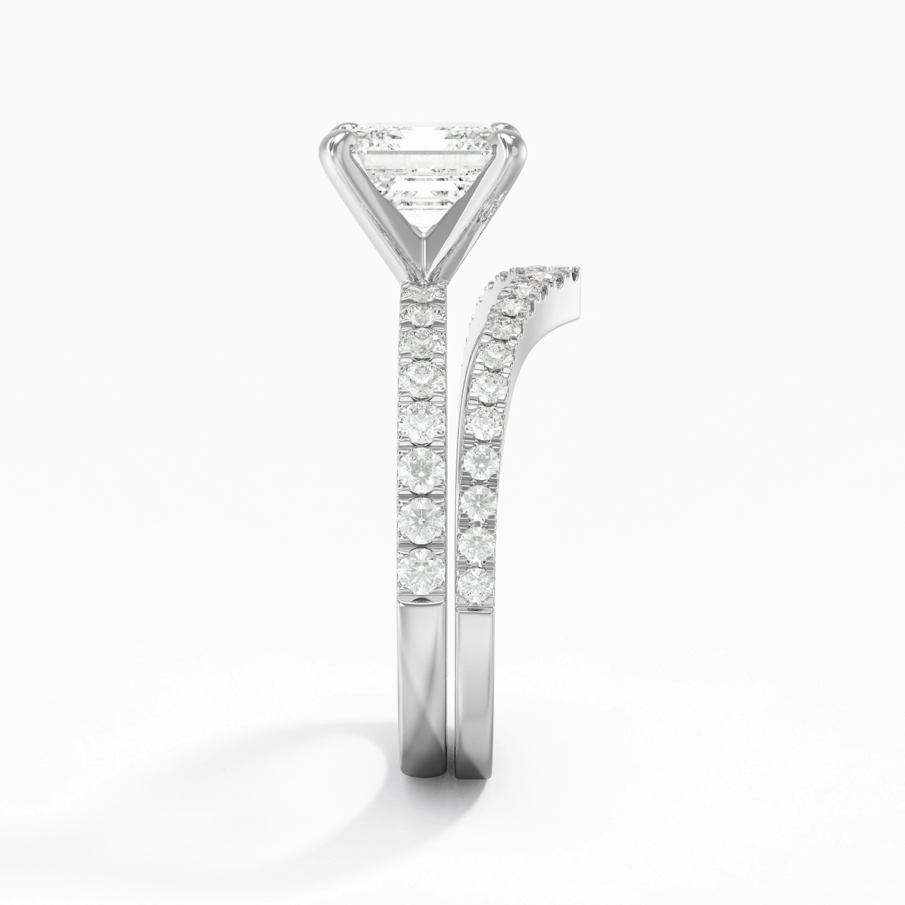 Plated Dainty Wedding Ring Set