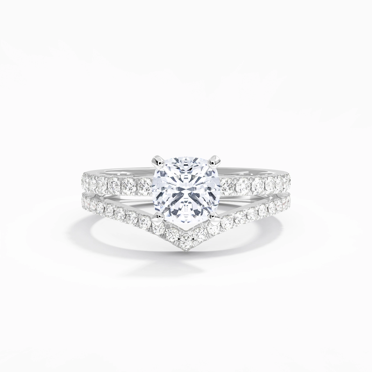 Plated Dainty Wedding Ring Set